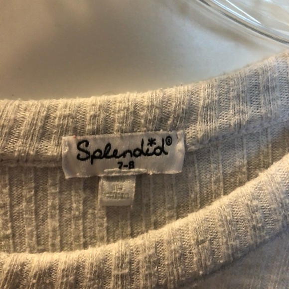 Girls’ Splendid Long-Sleeved Gray Shirt - Picture 3 of 4